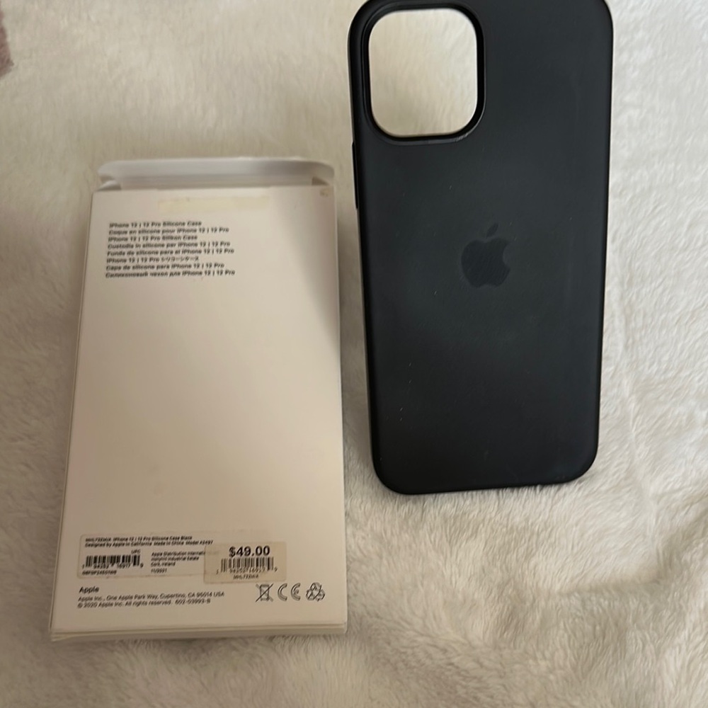Apple Black Silicone Case for iPhone 12 Pro Max